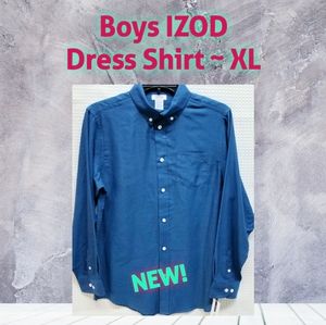 IZOD | Long Sleeve Deep Turquoise Dress Shirt Boys